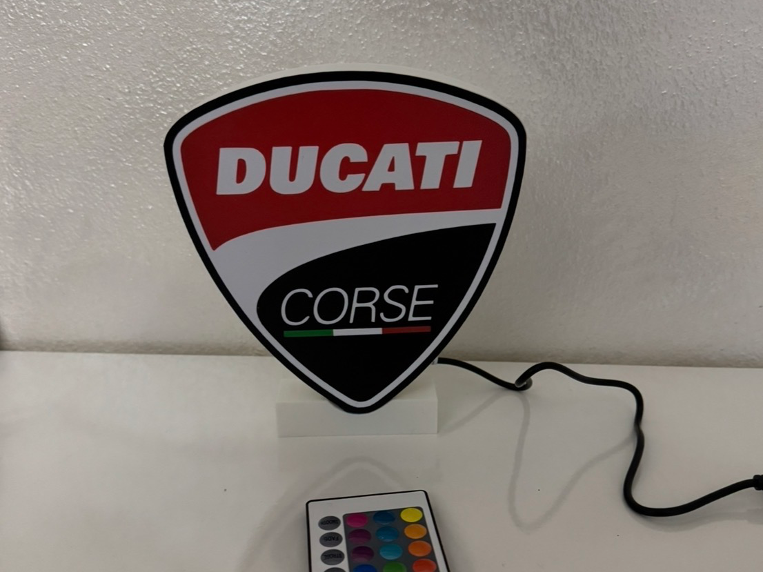 lampada logo ducati corse rgb