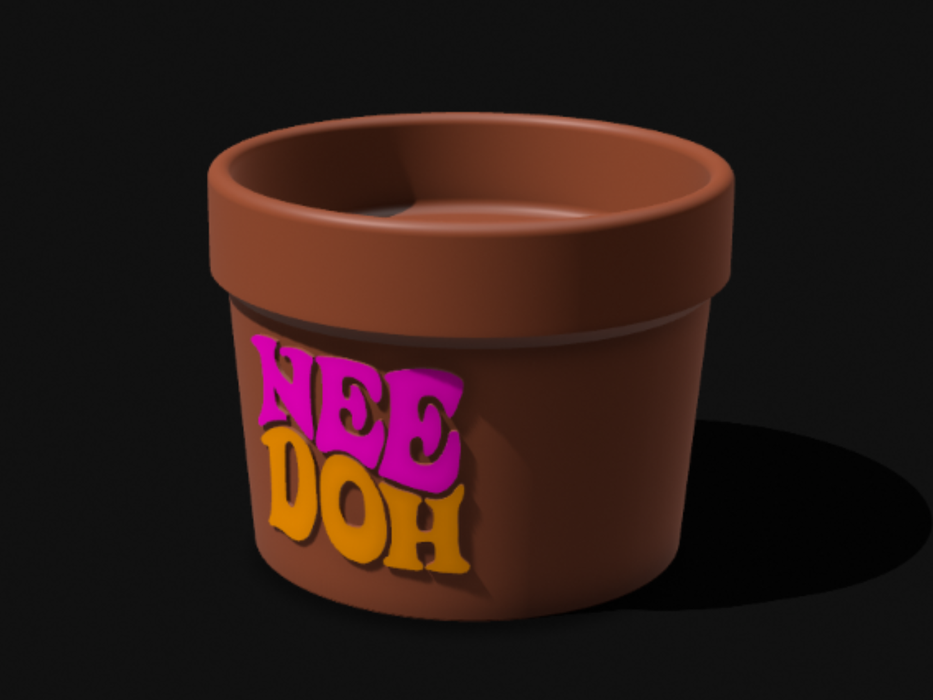 A fun planter storage for a NeeDoh Gumdrop.