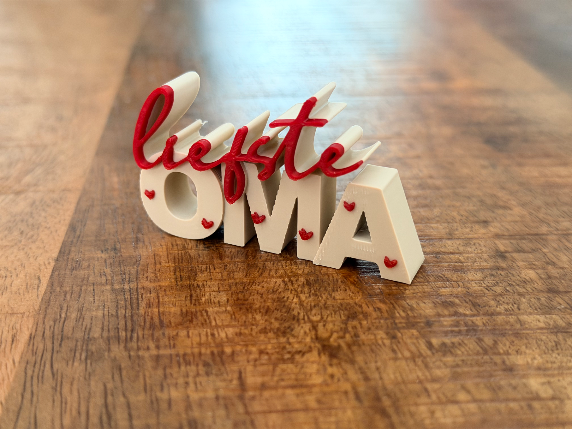 Liefste Oma – 3D Text Sign | Grandma Gift
