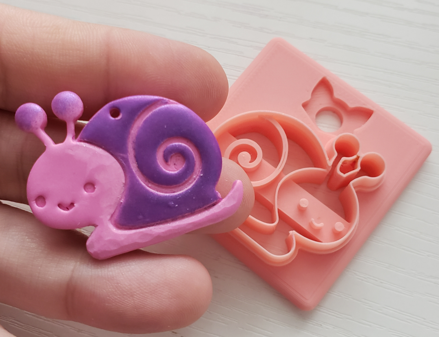 Snail Bug Polymer Clay Earring Cutter