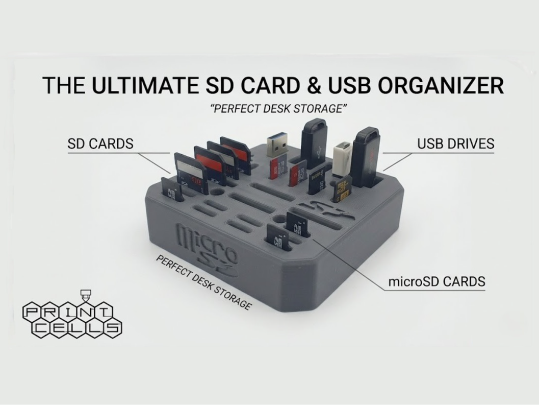 USB - MicroSd - SD card - organizer - holder