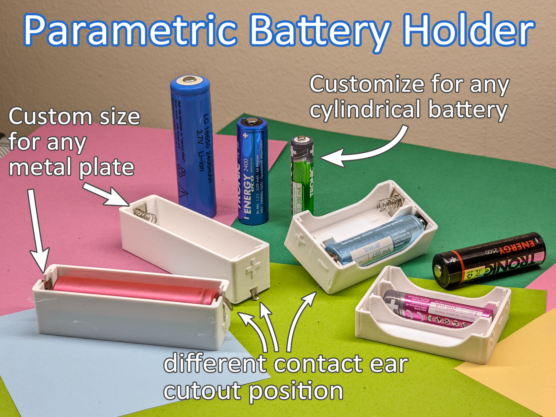 Parametric Battery Holder