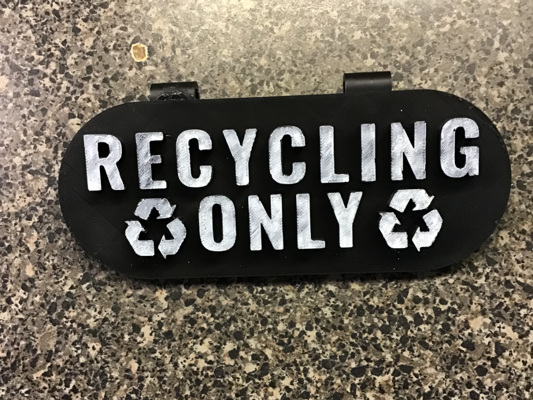 Recycling Bin Sign
