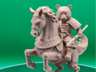 Bambou Panda Samouraï sur son cheval