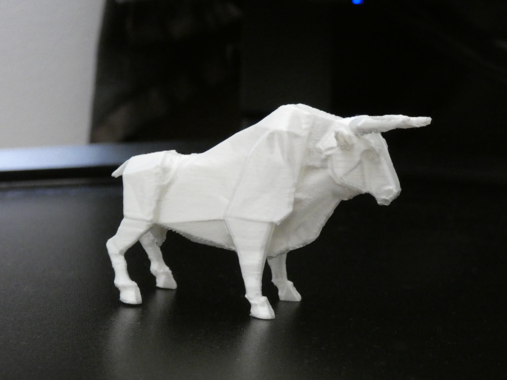 Origami-Style Bull Sculpture