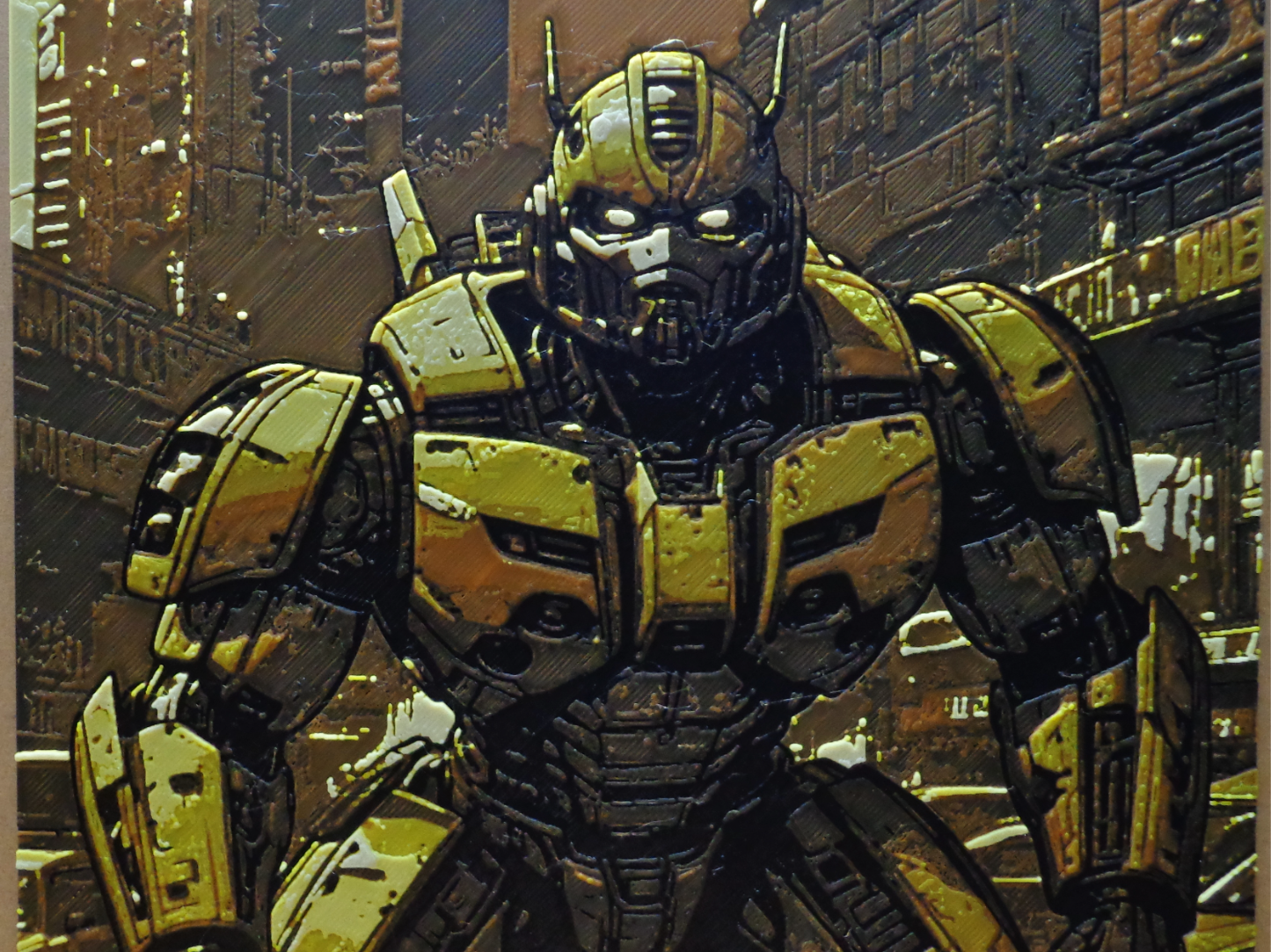 Hueforge Bumblebee Transformers fan art