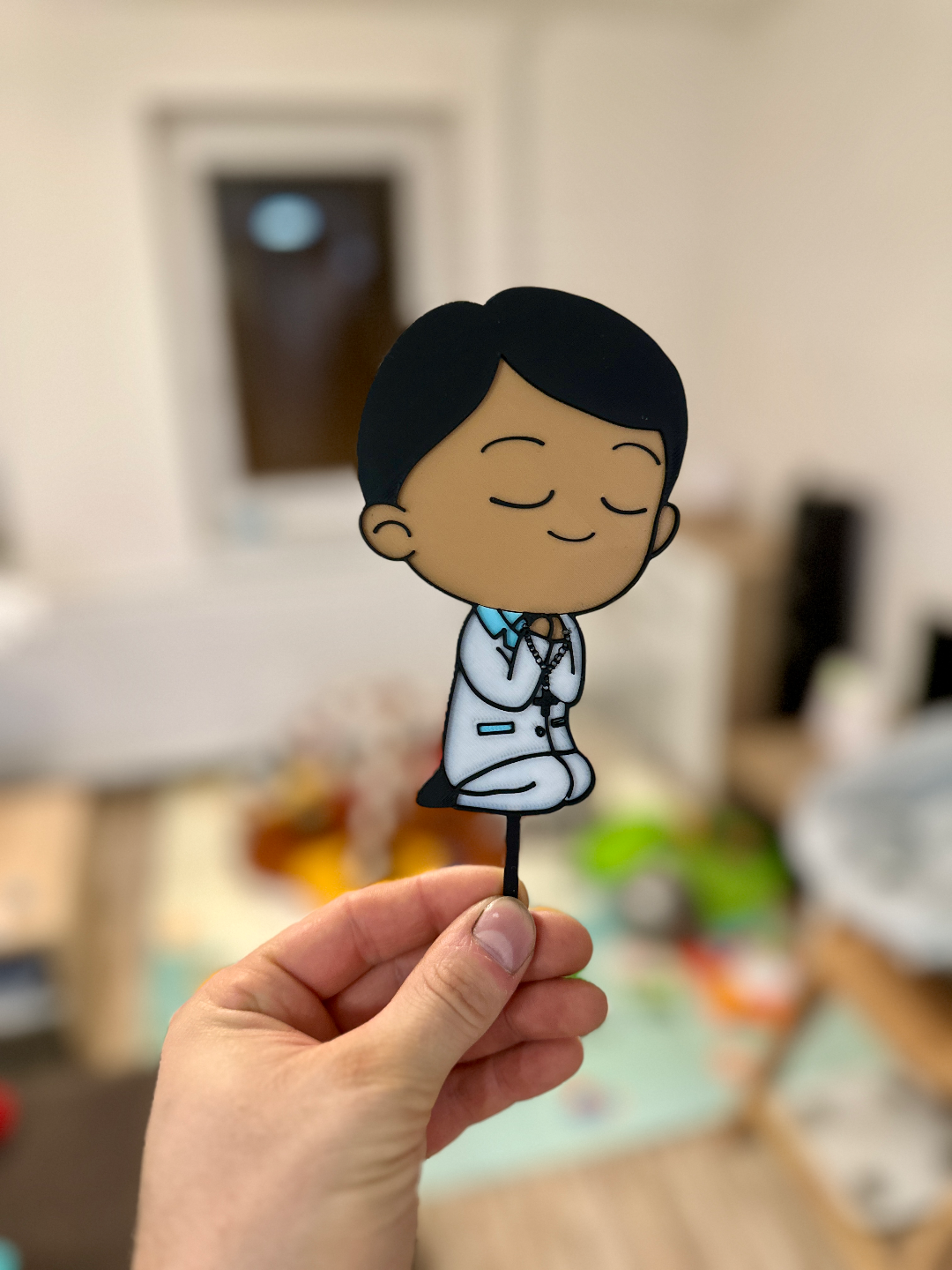 cake topper first communion , prvé sväté prijímanie zápich chlapec modliaci