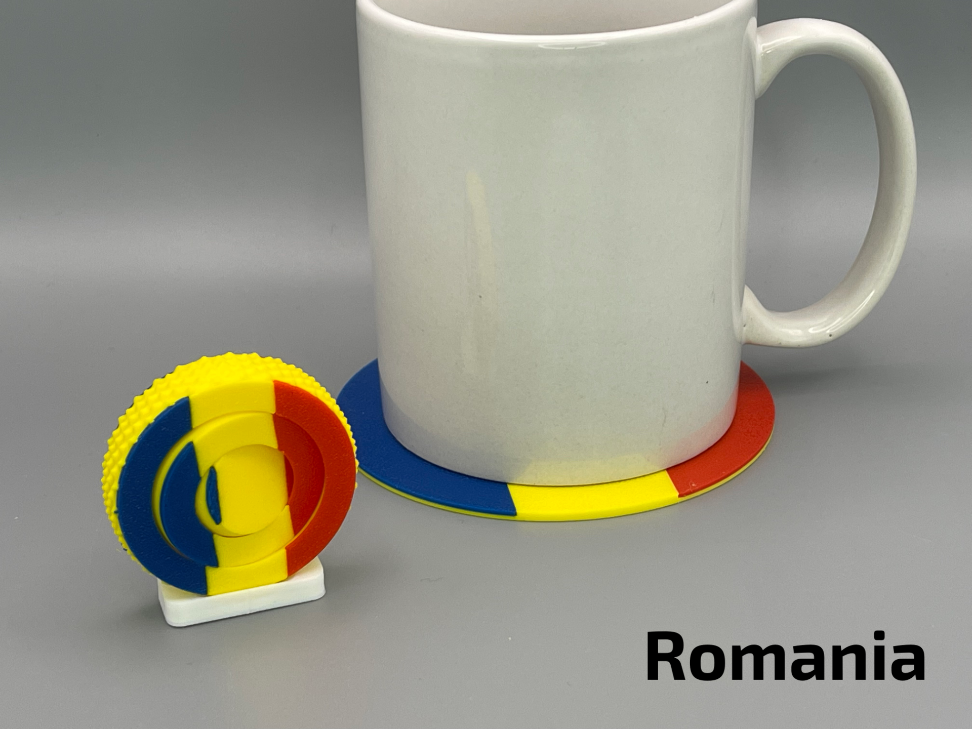 Romanian Flag - Textured Gyro Fidget Spinner