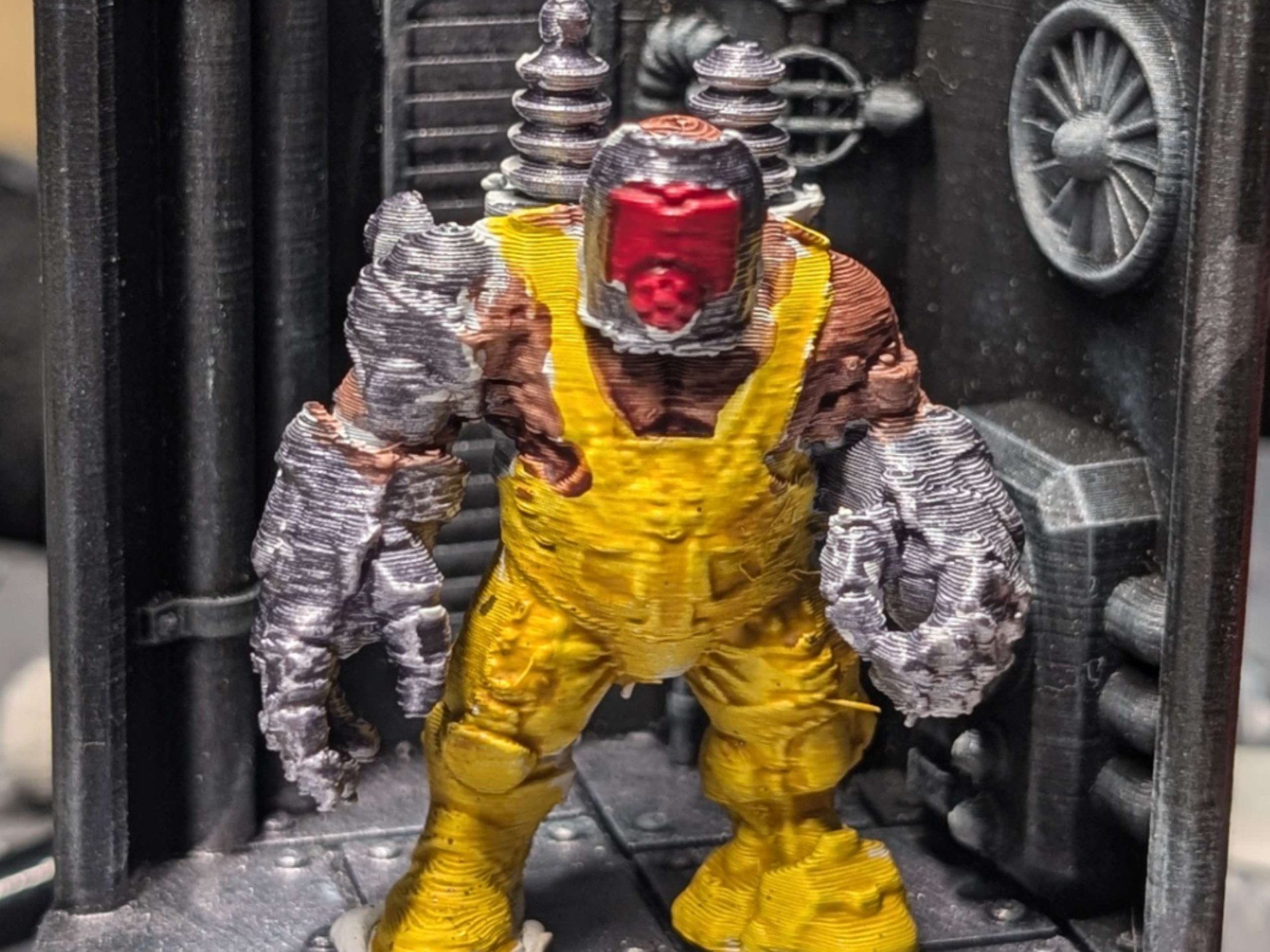 Ogre Lin with Mask and Large Metal Hands