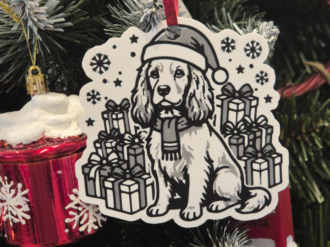 Christmas Cocker Spaniel ornament