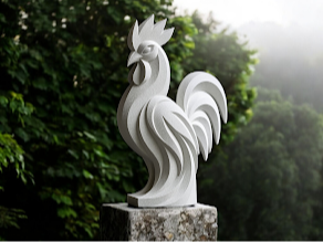 Escultura de gallo