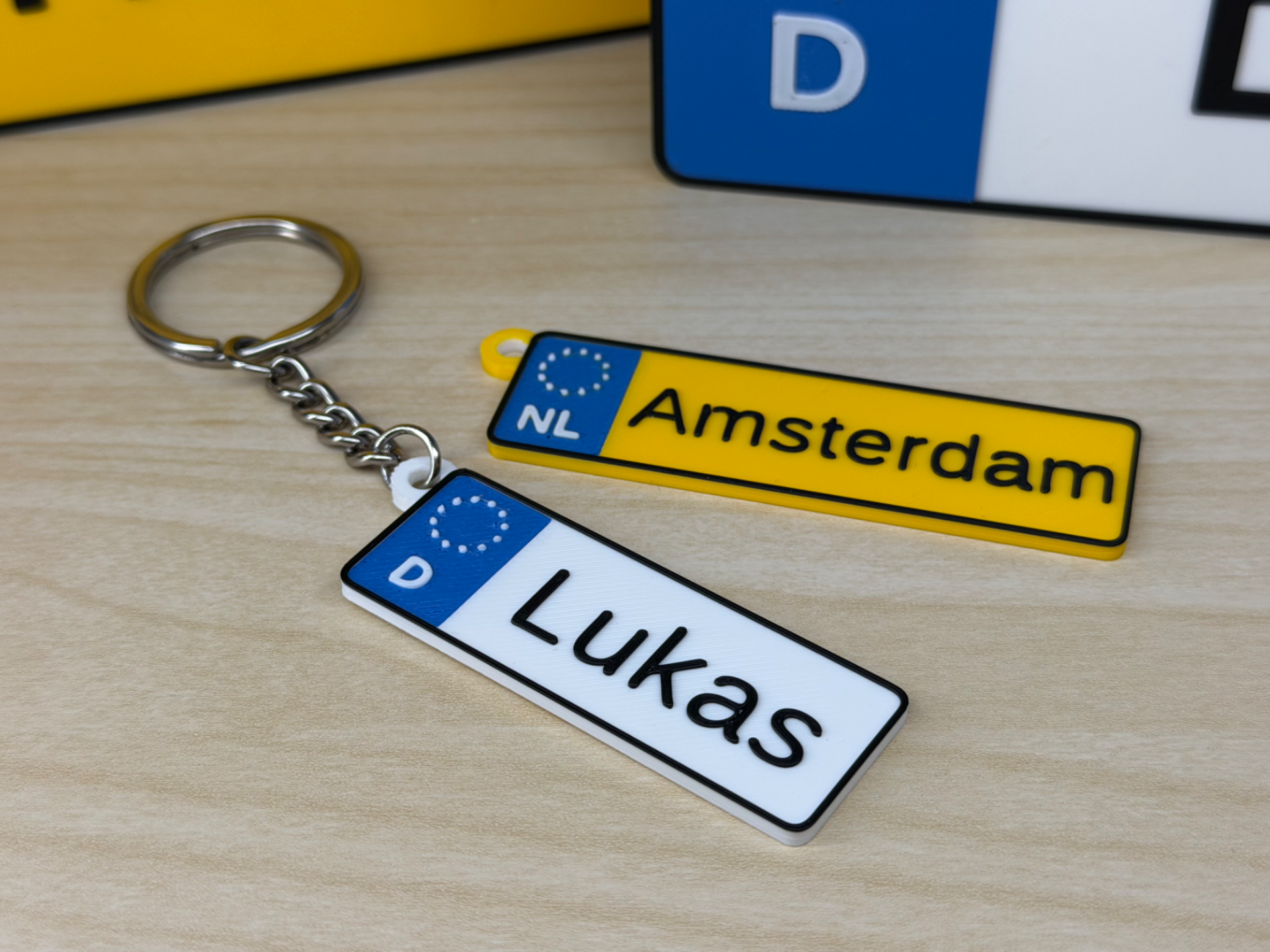 EU Keychain License Plate (customizable)