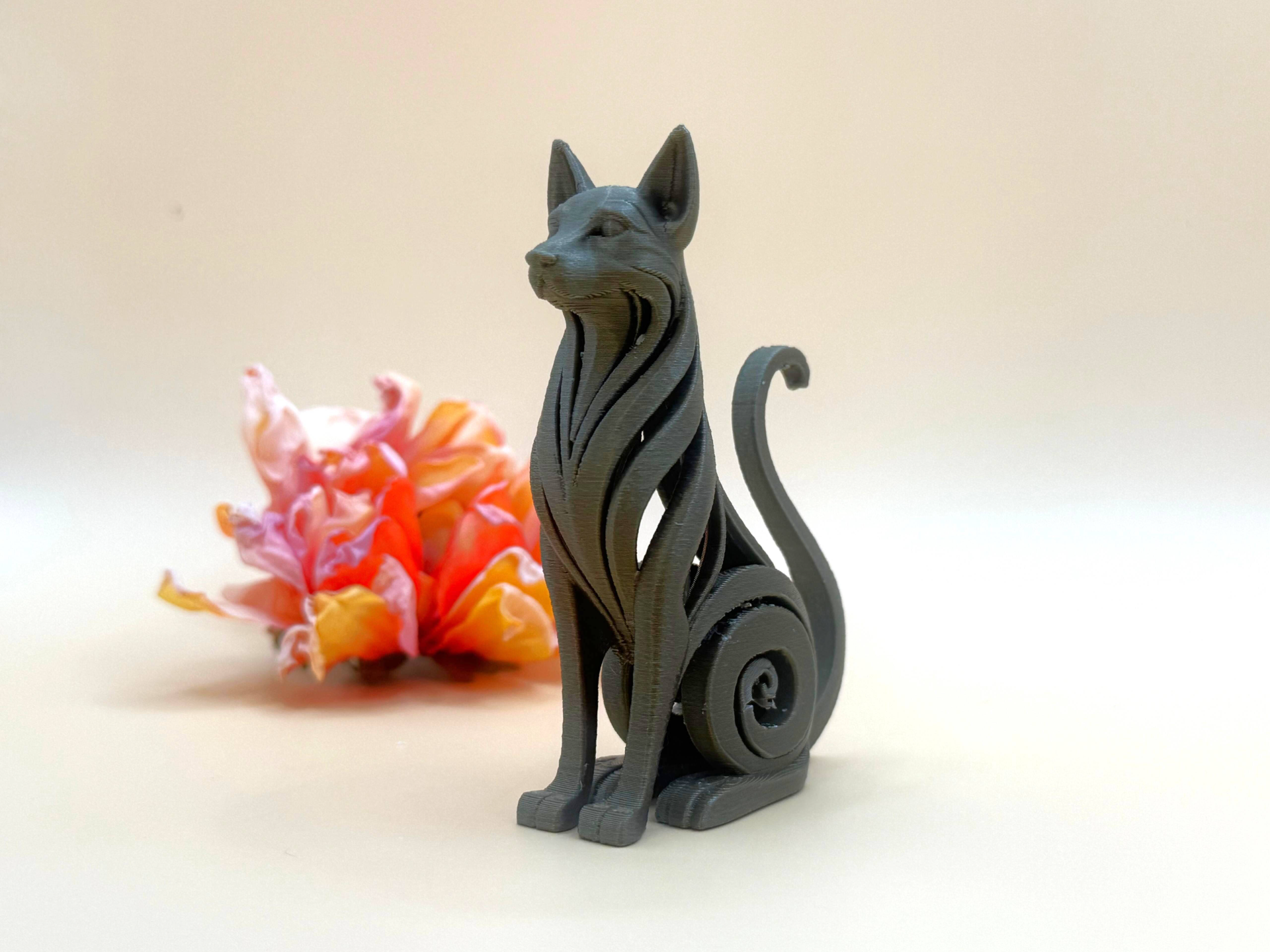 Stylized Dog Sculpture