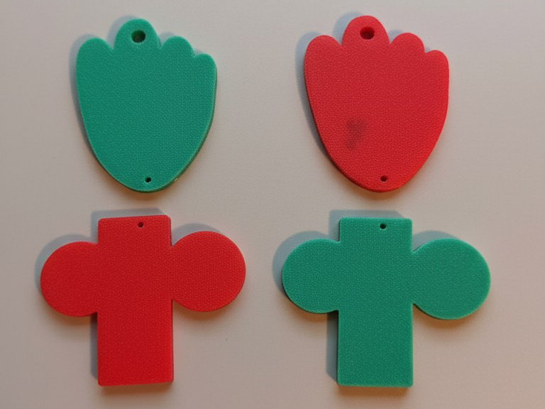 Minimal Flat Shape Keychain
