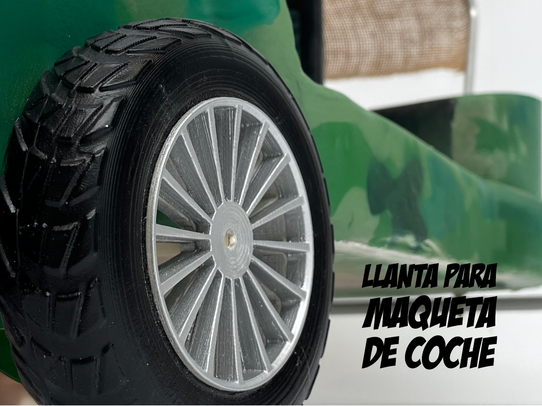 Llanta de coche para maqueta