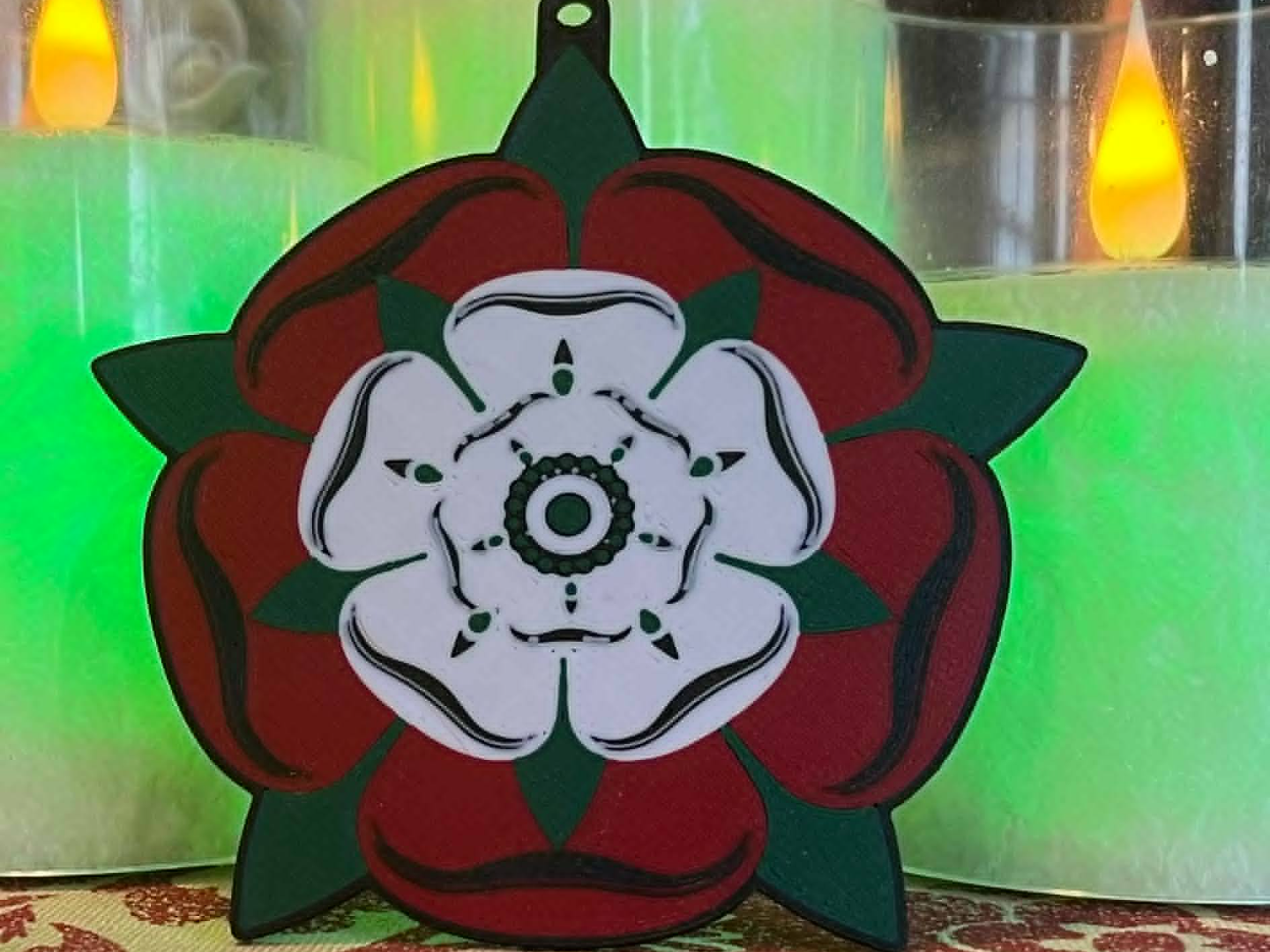 Tudor Rose Keychain or Ornament