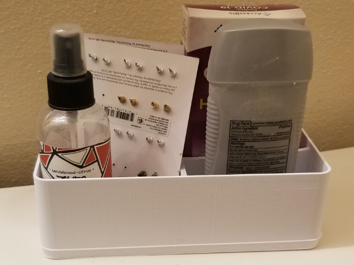 Modern Ribbed Bathroom Organizer