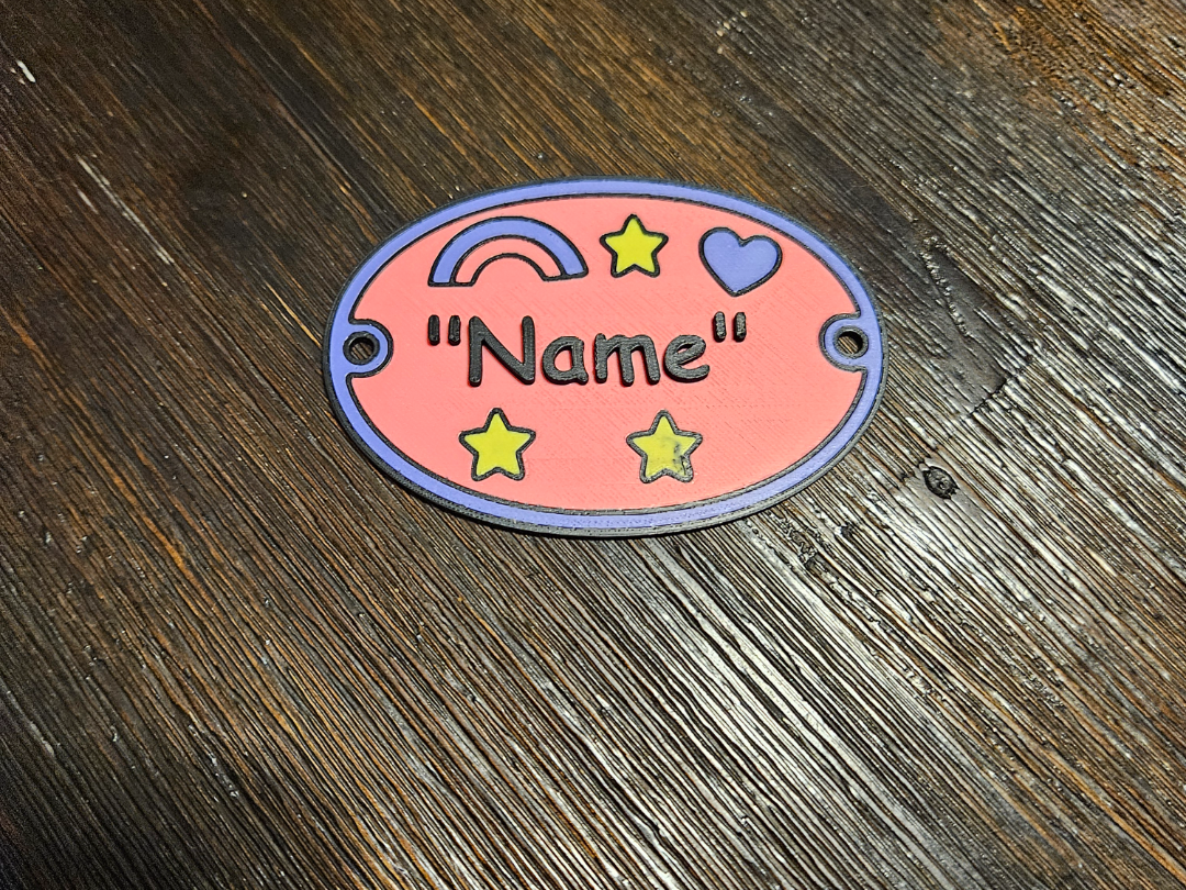 Personalized Kid's Bag Tag – stars and heart Theme