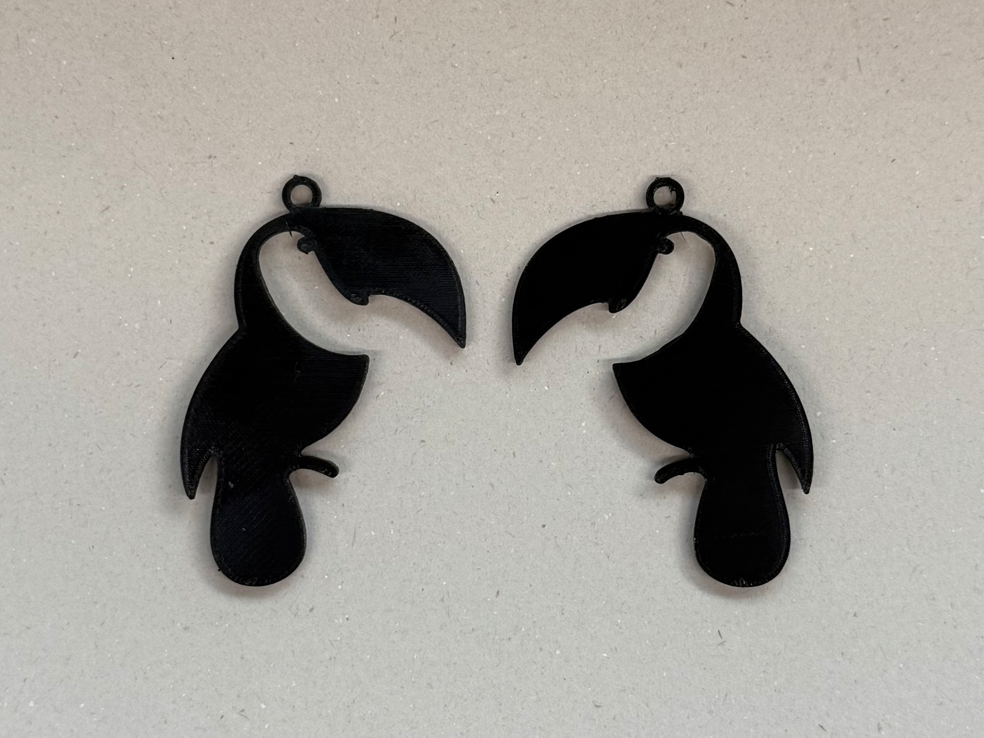Cute Tropical Toucan Silhouette Earrings