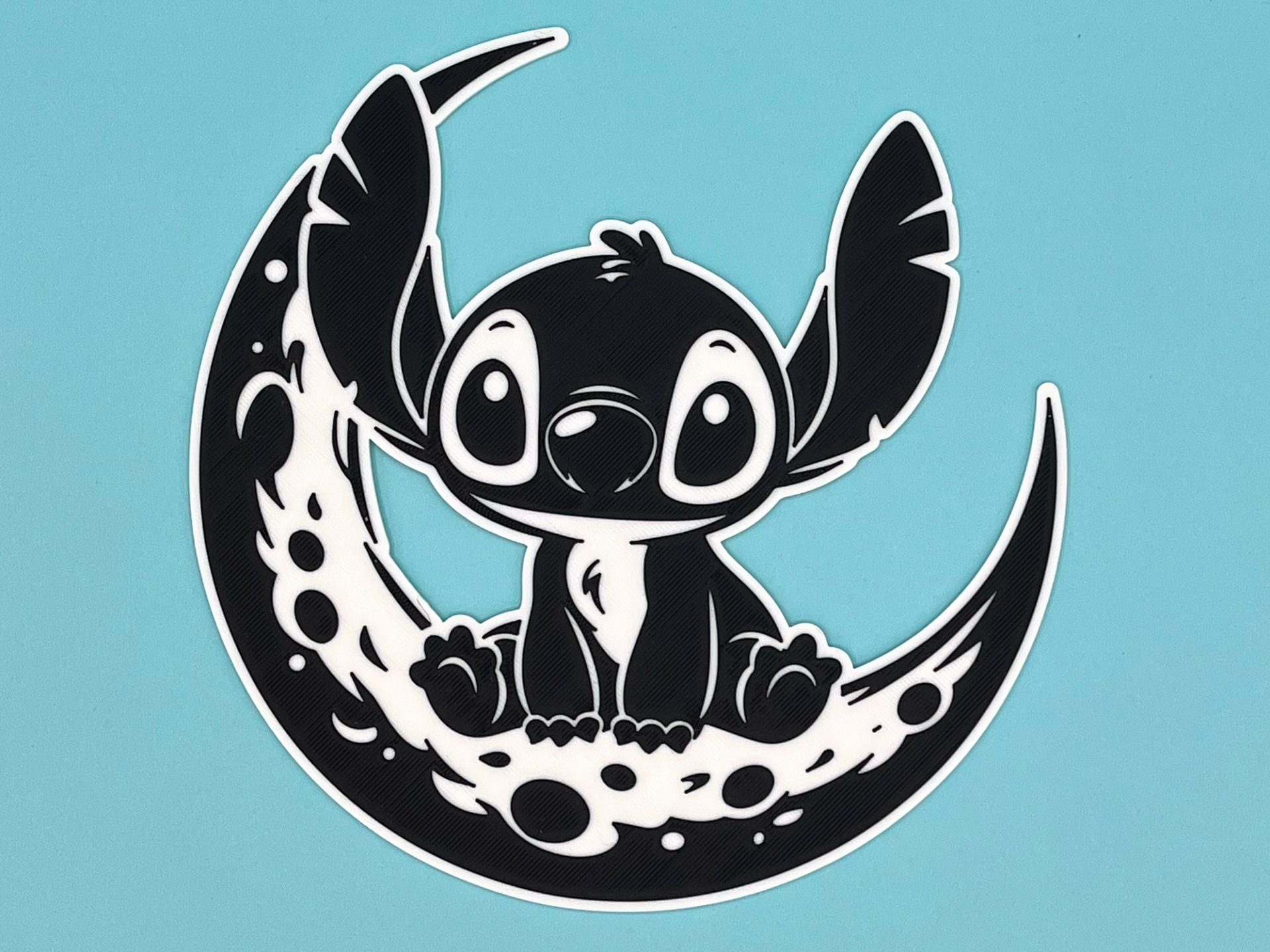 Stitch on the Moon 2D Wall Art No AMS