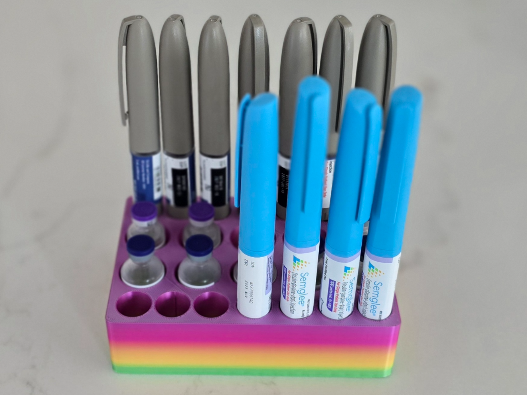 Pen & Vial Organizing Holder - T1D, GLP1, Peptides
