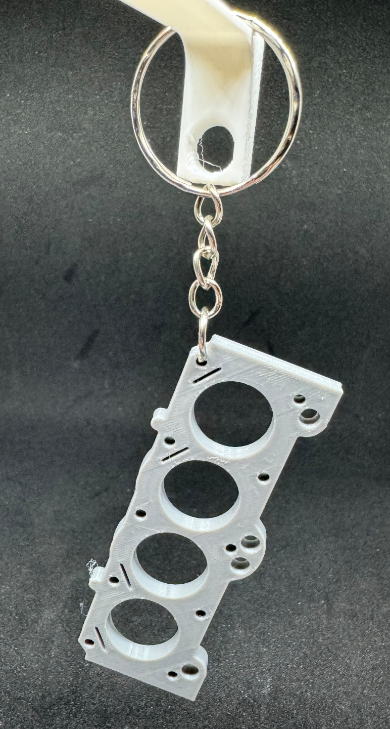 engine head key ring - for car lovers