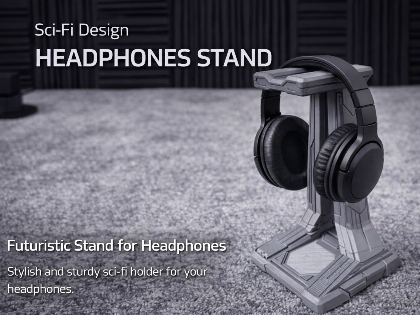 Futuristic Headphone Stand – Sci-Fi Desk Upgrade