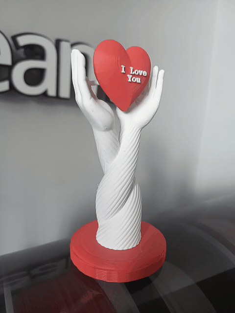 Hands Holding Floating Heart