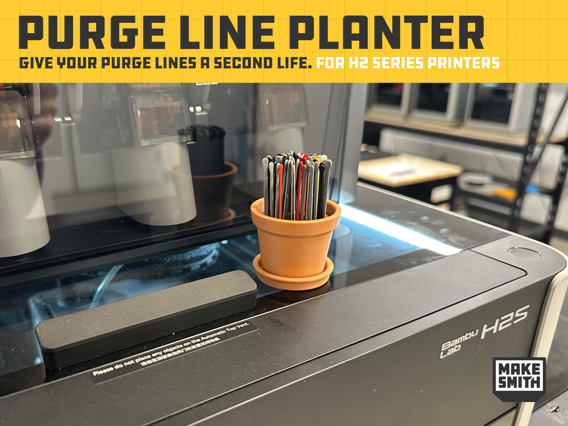 Purge Line Planter | Filament Scrap Desk Accessory