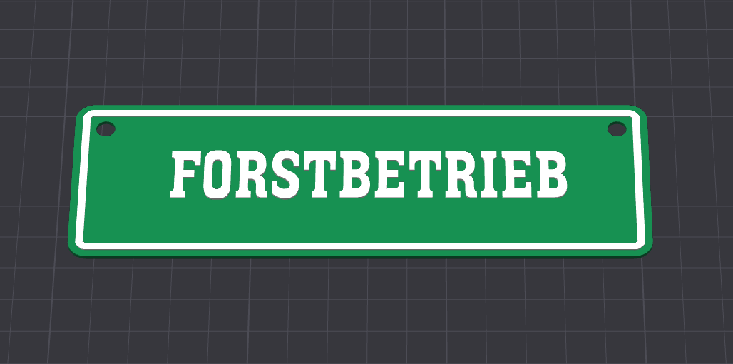 Forstbetrieb KFZ Schild