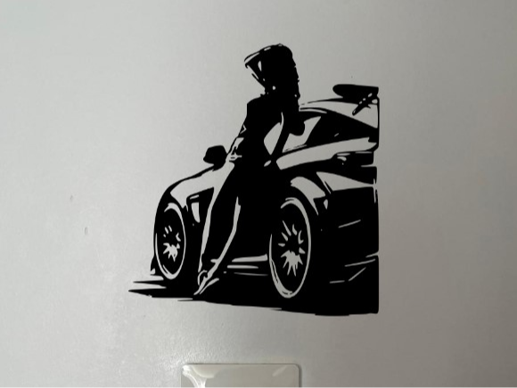 Wall Decor Cars Girl