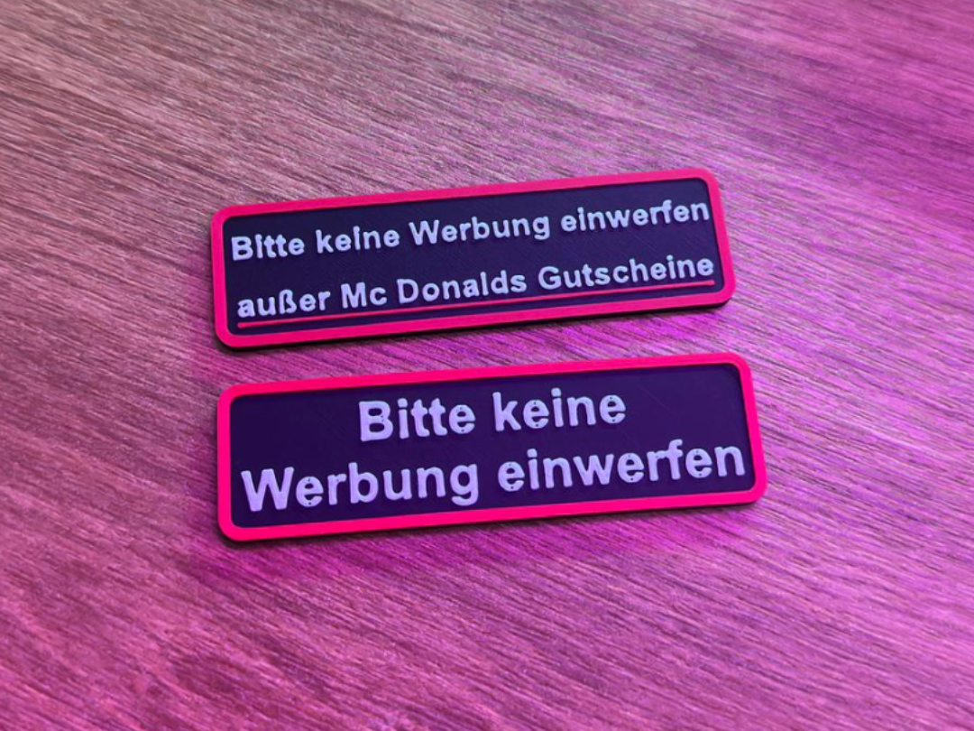 Bitte keine Werbung einwerfen Schild