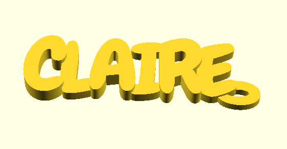 Claire nametag