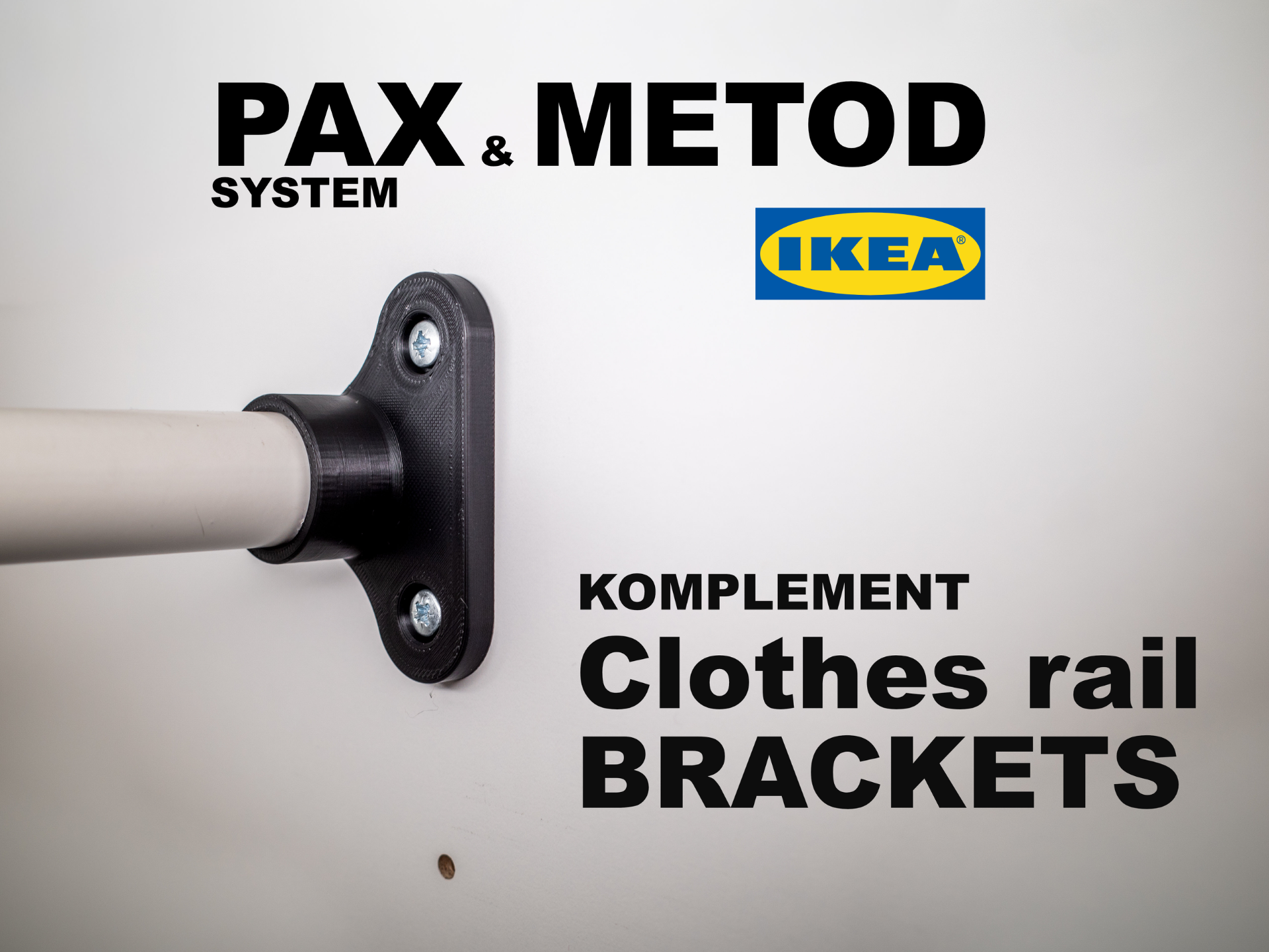 Clothes rail Brackets for IKEA PAX & IKEA METOD