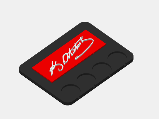 M.Kemal Ataturk Sign Keychains Set