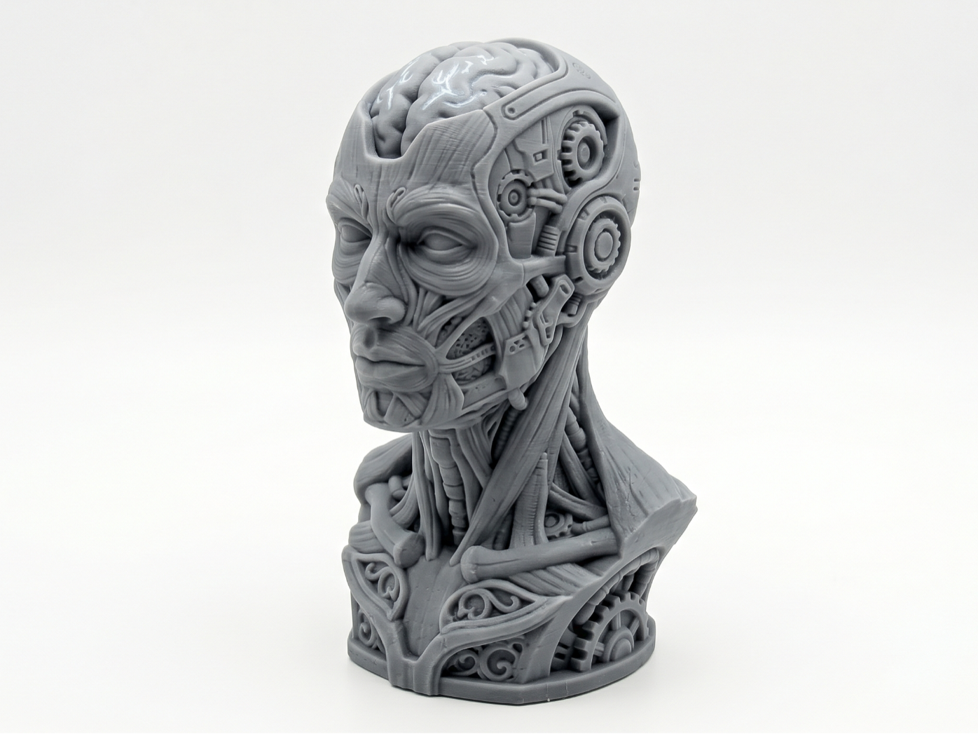 Biomechanical man bust