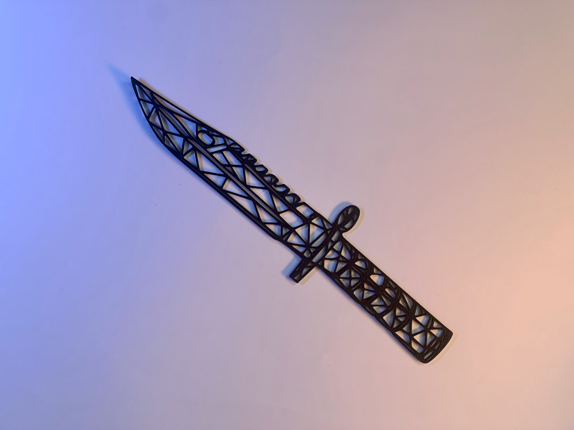 Art mural Low Poly M9 Bayonet CSGO / CS2