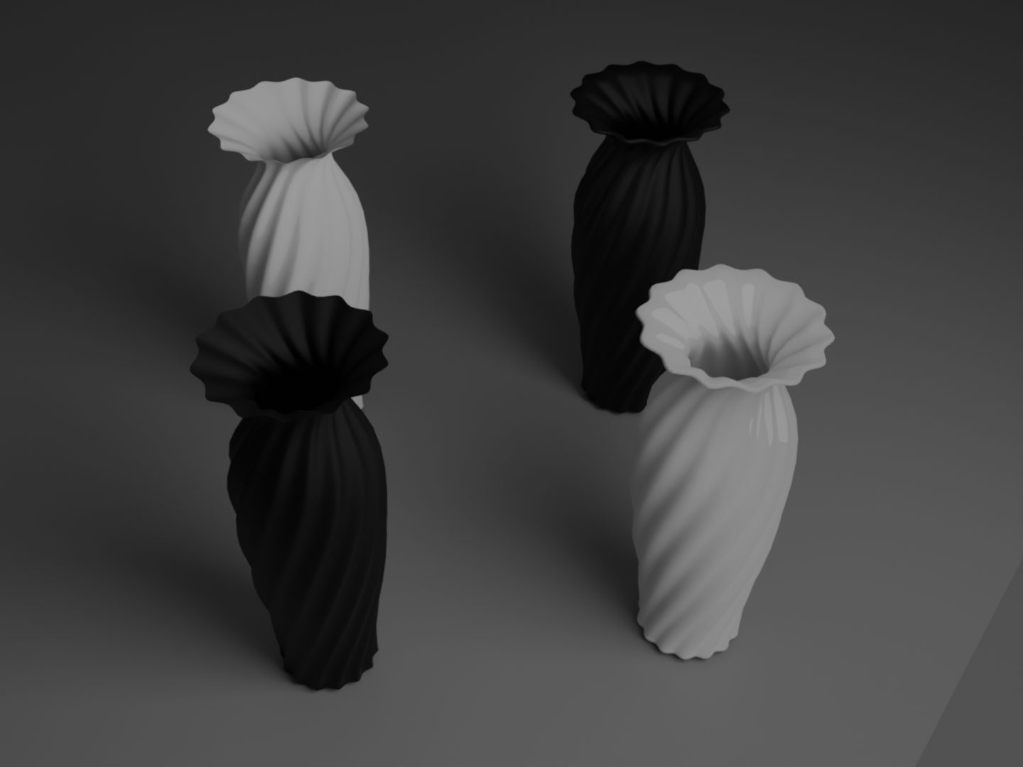 波纹花瓶/Ripple vase（watertight）