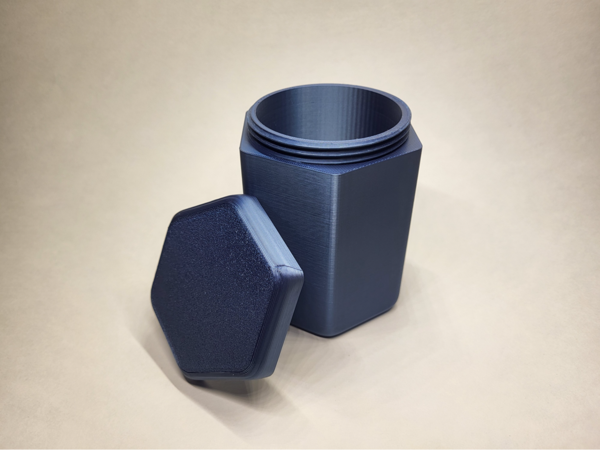 Hexagon Screw Container - travel container