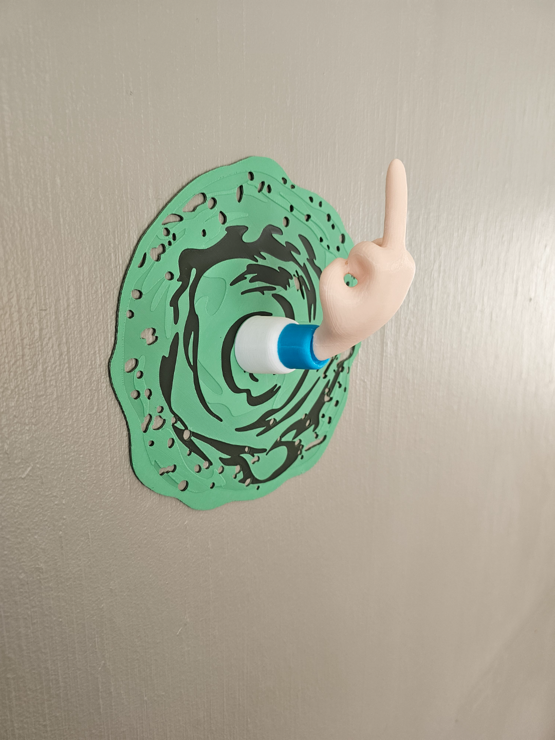 Rick and Morty portal hanger decoration split version