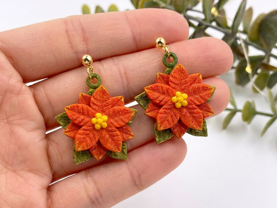 Poinsettia Glow Earrings