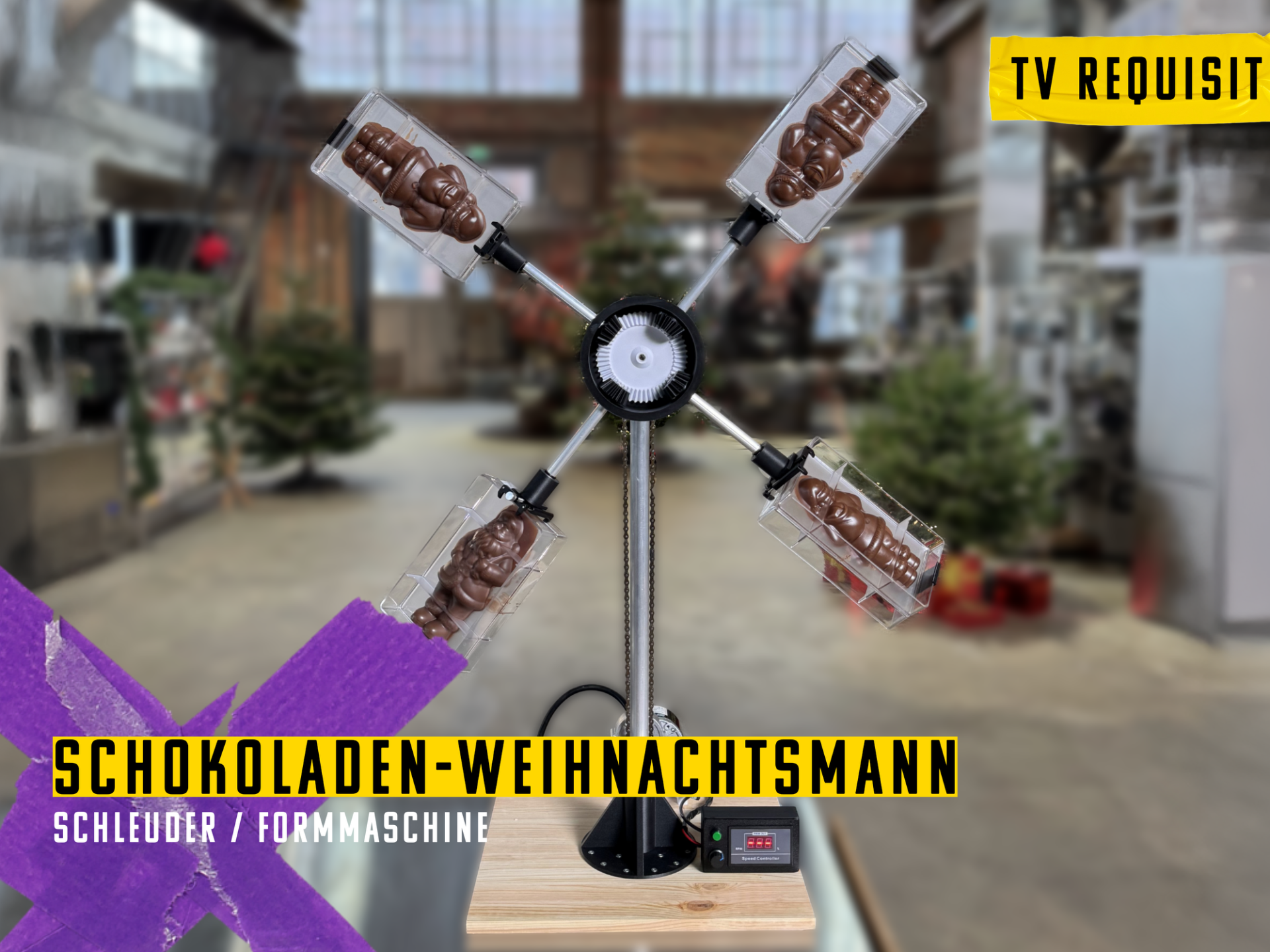 Schokoladen Hohlschleudermaschine