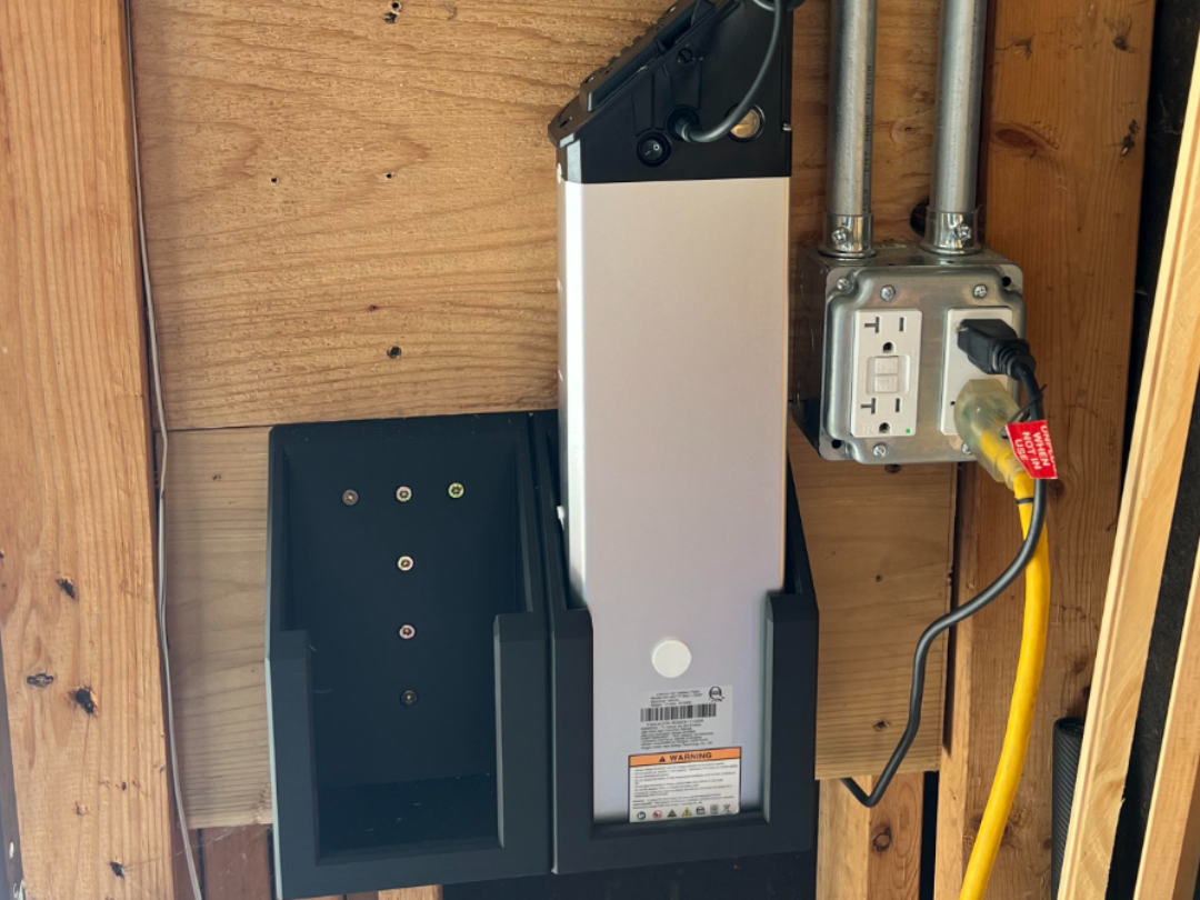 Lectric XP4 LR battery and charger mount