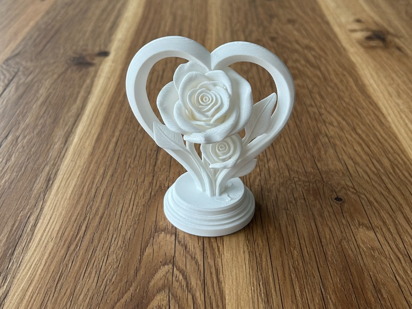 Twin Roses Heart Sculpture | Mothersday