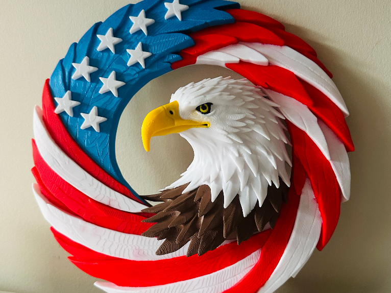 Bald Eagle USA Wreath