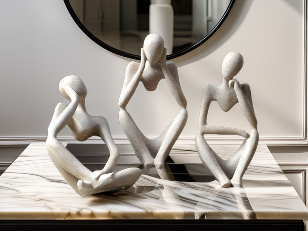 Abstract Nordic thinking statues (Set)