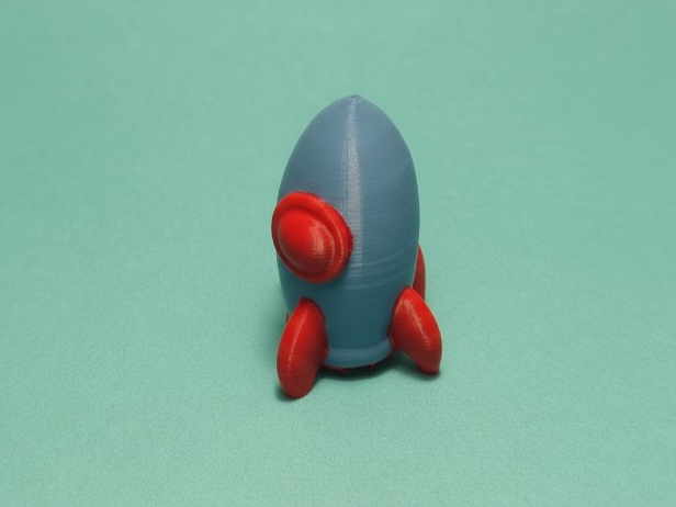 Cute Rocket (Miniature Retro Space Rocket Ship)