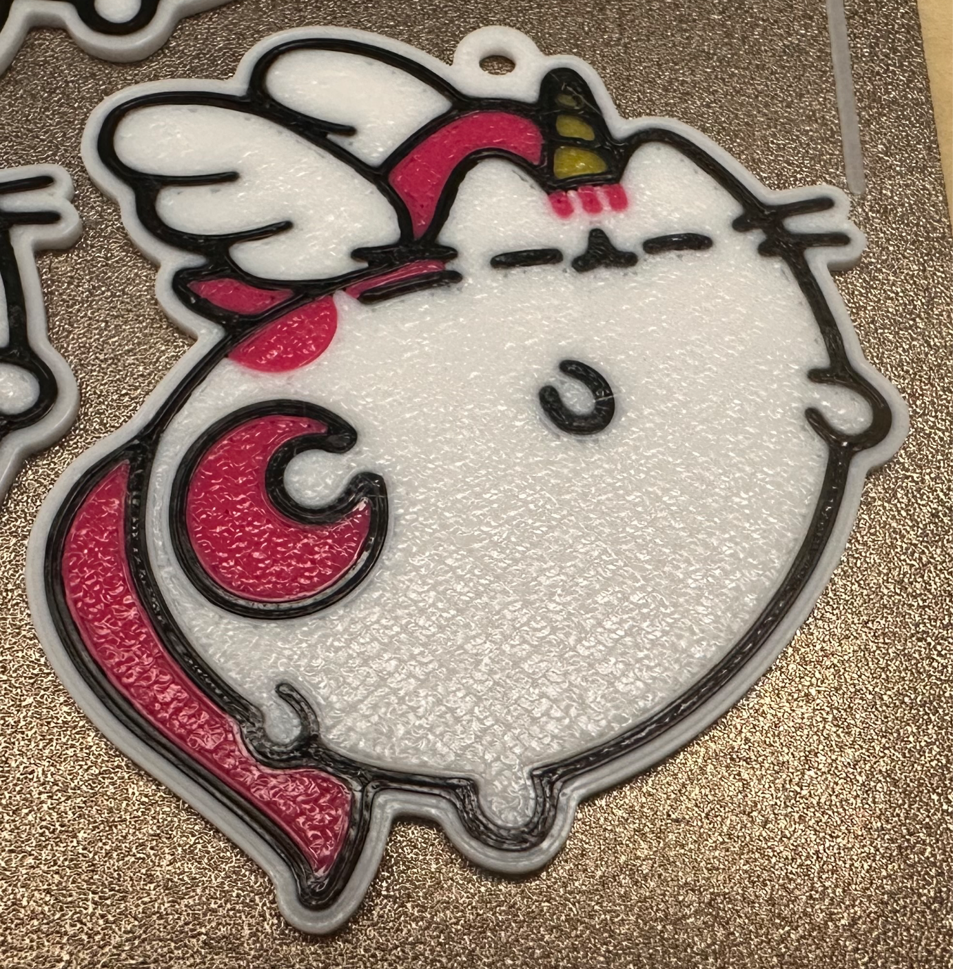 Pusheen - Unicorn keychain