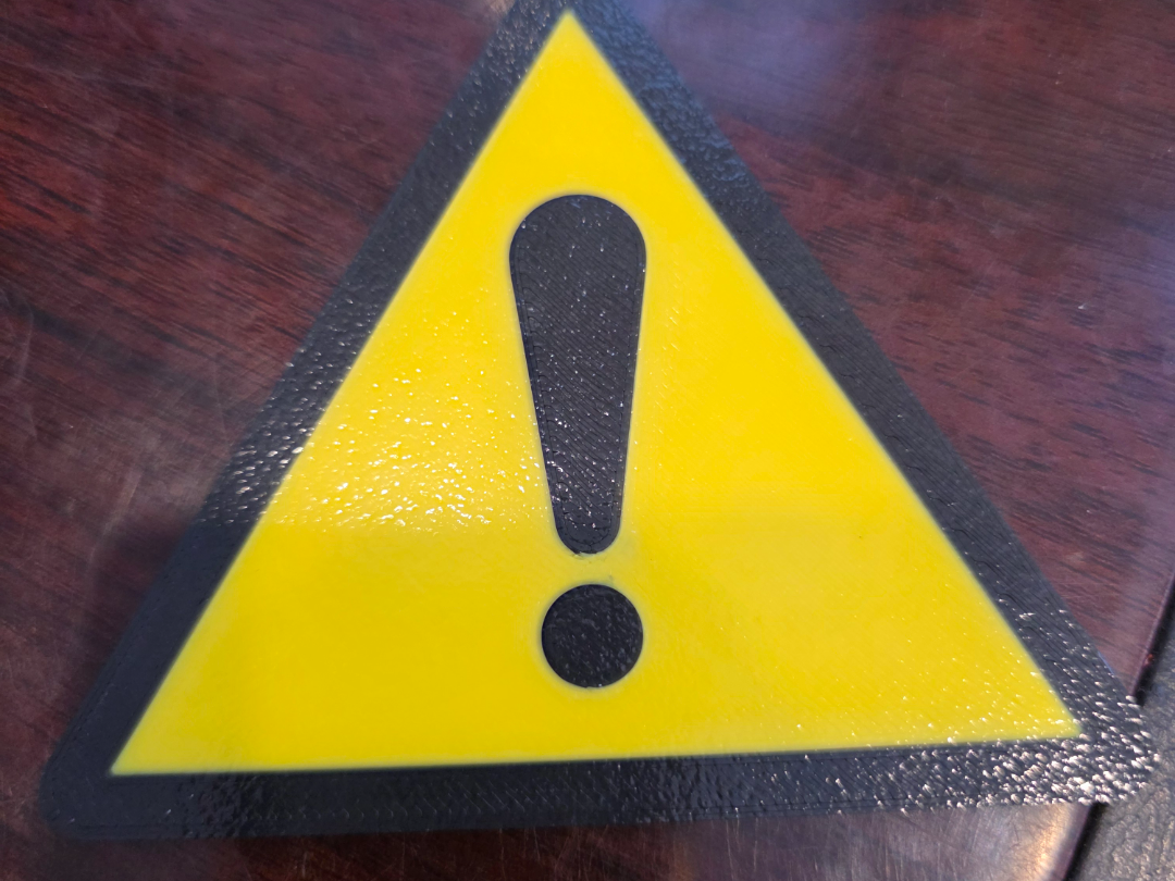 Allgemeines Warnschild W001 DIN EN ISO 7010