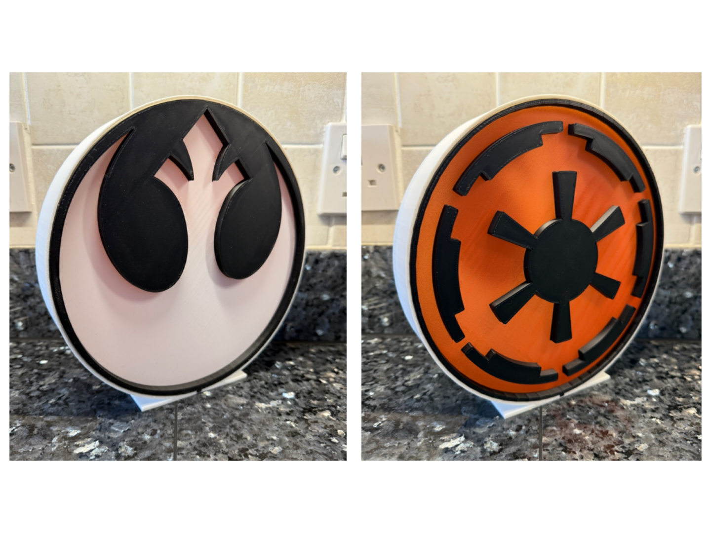 Reversible Star Wars lightbox Rebel & Empire logos